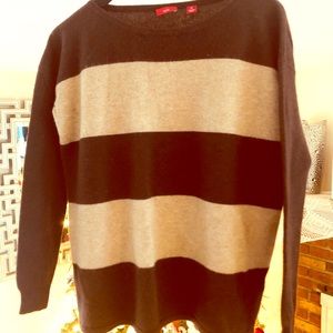 Cece cashmere chunk striped sweater